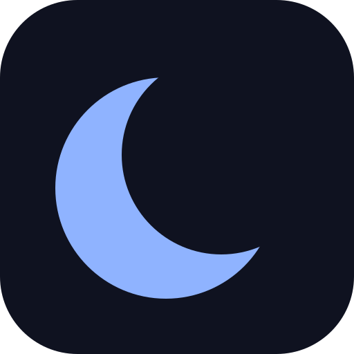 LunarLines official blue crescent-moon icon LunarLines official blue crescent-moon icon