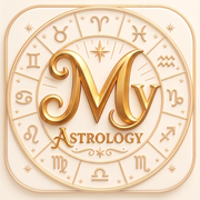 MyAstrology.in gold My Astrology zodiac logo