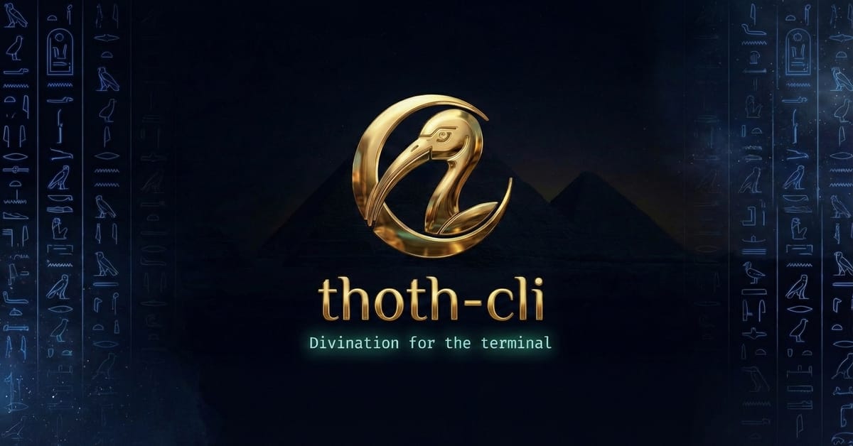 Thoth CLI product image for astrology tarot gematria and numerology terminal tools