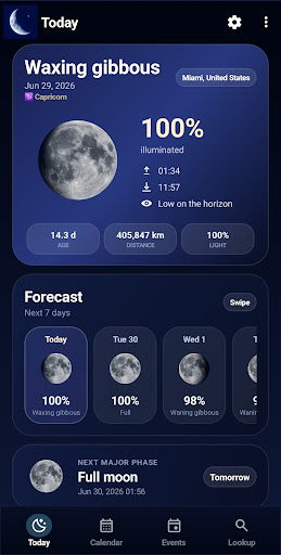 Moon Cycle Calendar screenshot