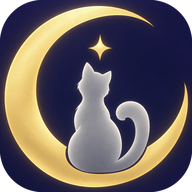Nyan Parlor cat and crescent moon icon