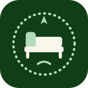 Feng Shui Bedroom bed and compass icon