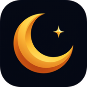 Lunela official golden crescent moon icon