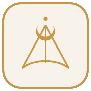 Aplune gold moon and astrolabe icon