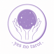 YesNoTarot.org purple crystal ball and hands logo
